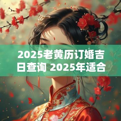 2025老黄历订婚吉日查询 2025年适合订婚的日子