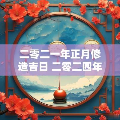 二零二一年正月修造吉日 二零二四年正月开业黄道吉日