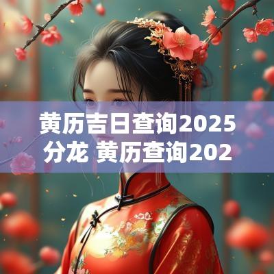 黄历吉日查询2025分龙 黄历查询2025年黄道吉日
