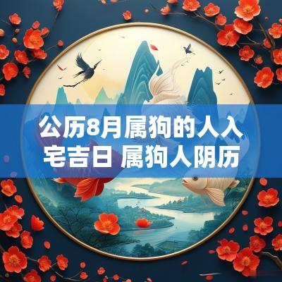 公历8月属狗的人入宅吉日 属狗人阴历七月搬家日子