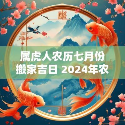 属虎人农历七月份搬家吉日 2025年农历七月份搬家吉日查询