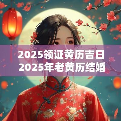 2025领证黄历吉日 2025年老黄历结婚订婚领证道吉日