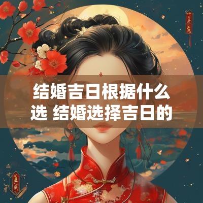 结婚吉日根据什么选 结婚选择吉日的正确方法