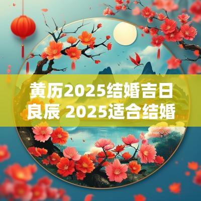 黄历2025结婚吉日良辰 2025适合结婚的良辰吉日是哪几天