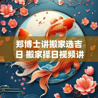 郑博士讲搬家选吉日 搬家择日视频讲解
