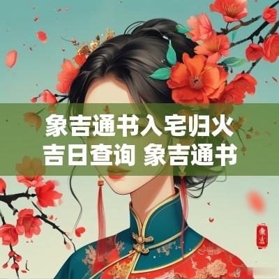 象吉通书入宅归火吉日查询 象吉通书txt下载
