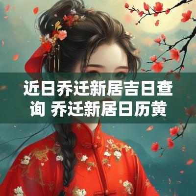 近日乔迁新居吉日查询 乔迁新居日历黄道吉日查询2025