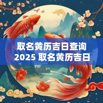 取名黄历吉日查询2025 取名黄历吉日查询2025年