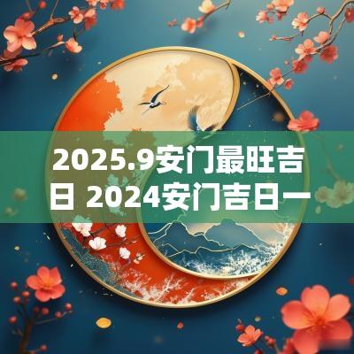 2025.9安门最旺吉日 2025安门吉日一览表大全