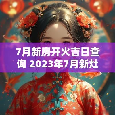 7月新房开火吉日查询 2025年7月新灶开火黄道吉日查询
