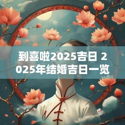 到喜啦2025吉日 2025年结婚吉日一览表