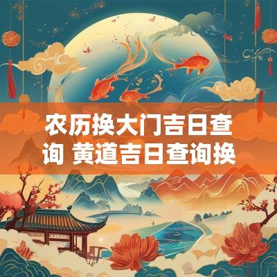 农历换大门吉日查询 黄道吉日查询换入户大门