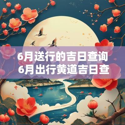 6月送行的吉日查询 6月出行黄道吉日查询