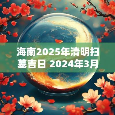 海南2025年清明扫墓吉日 2025年3月清明扫墓黄道吉日查询