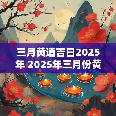 三月黄道吉日2025年 2025年三月份黄道吉日