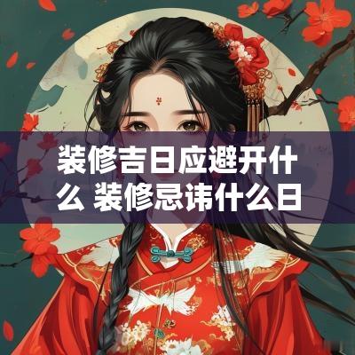 装修吉日应避开什么 装修忌讳什么日子