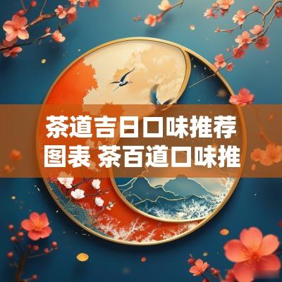 茶道吉日口味推荐图表 茶百道口味推荐