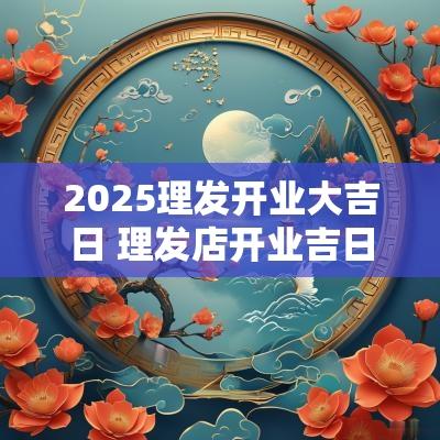 2025理发开业大吉日 理发店开业吉日吉时查询