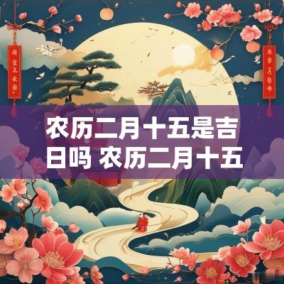 农历二月十五是吉日吗 农历二月十五忌讳什么