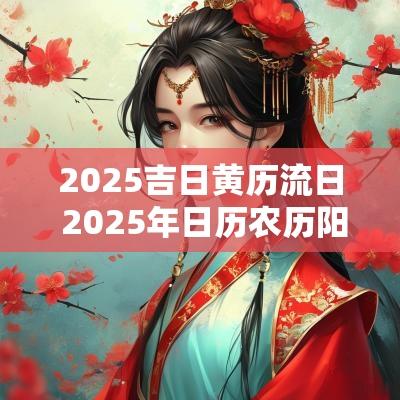 2025吉日黄历流日 2025年日历农历阳历表对照表
