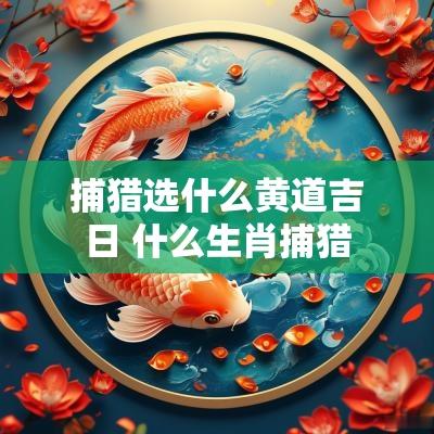 捕猎选什么黄道吉日 什么生肖捕猎