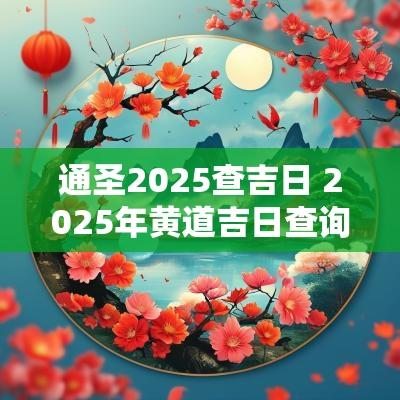 通圣2025查吉日 2025年黄道吉日查询