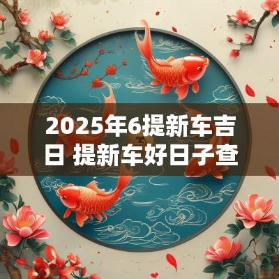 2025年6提新车吉日 提新车好日子查询2025年