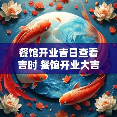 餐馆开业吉日查看吉时 餐馆开业大吉祝福语