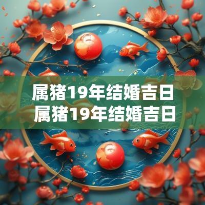 属猪19年结婚吉日 属猪19年结婚吉日是哪几天