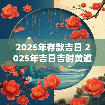 2025年存款吉日 2025年吉日吉时黄道吉日