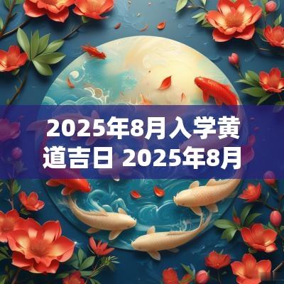 2025年8月入学黄道吉日 2025年8月结婚黄道吉日是哪几天