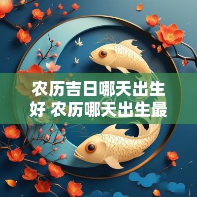农历吉日哪天出生好 农历哪天出生最好命