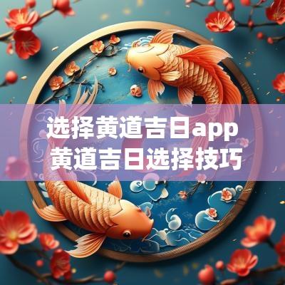 选择黄道吉日app 黄道吉日选择技巧