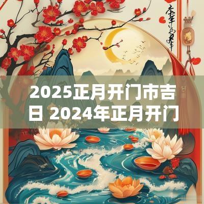 2025正月开门市吉日 2025年正月开门营业吉日有哪些