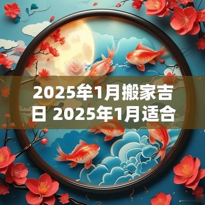 2025牟1月搬家吉日 2025年1月适合搬家的日子有哪些