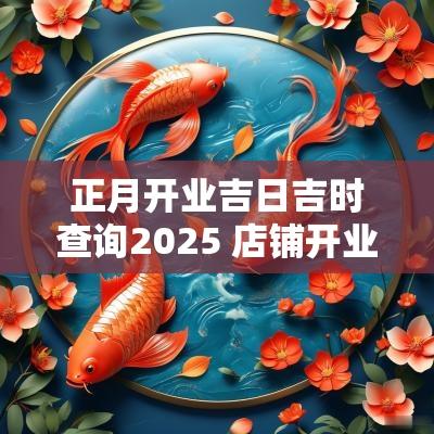 正月开业吉日吉时查询2025 店铺开业吉日吉时查询