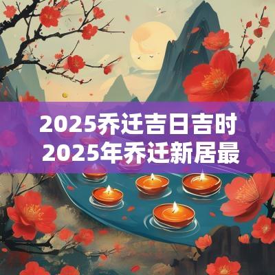 2025乔迁吉日吉时 2025年乔迁新居最好日子