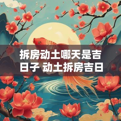 拆房动土哪天是吉日子 动土拆房吉日