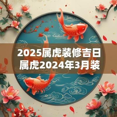 2025属虎装修吉日 属虎2025年3月装修吉日有哪些