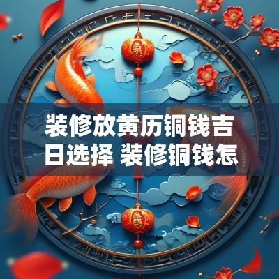 装修放黄历铜钱吉日选择 装修铜钱怎么摆放