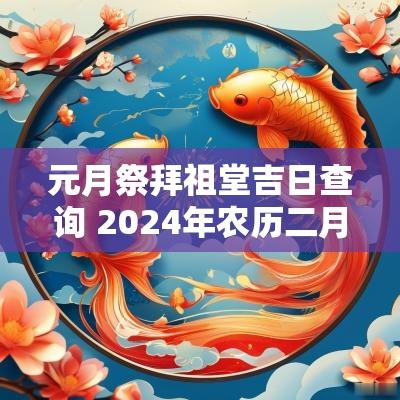 元月祭拜祖堂吉日查询 2025年农历二月祭祖吉日查询大全