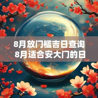 8月放门槛吉日查询 8月适合安大门的日子