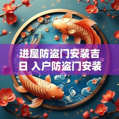 进屋防盗门安装吉日 入户防盗门安装教程