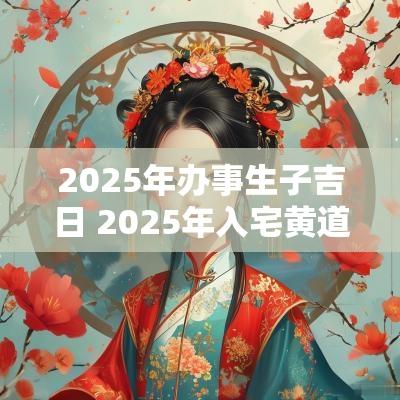 2025年办事生子吉日 2025年入宅黄道吉日