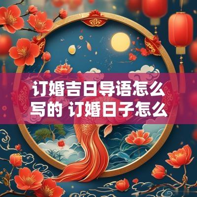 订婚吉日导语怎么写的 订婚日子怎么送达对方