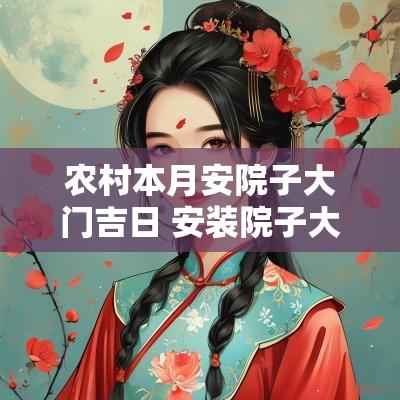 农村本月安院子大门吉日 安装院子大门吉日