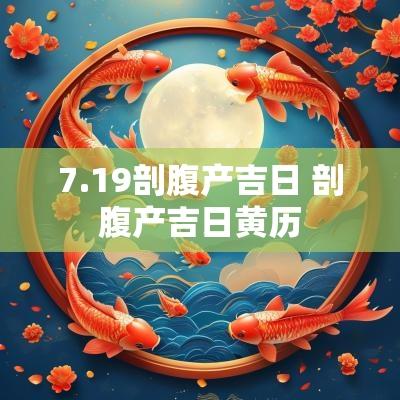 7.19剖腹产吉日 剖腹产吉日黄历