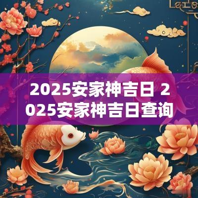 2025安家神吉日 2025安家神吉日查询一览表图片