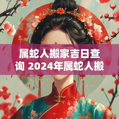 属蛇人搬家吉日查询 2025年属蛇人搬家的黄道吉日