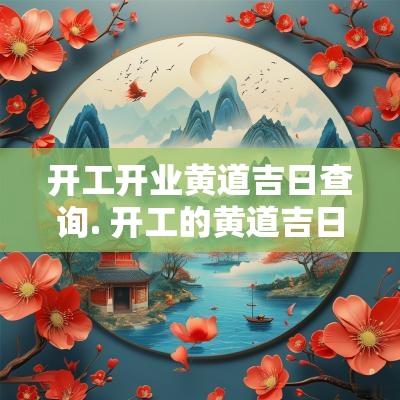 开工开业黄道吉日查询. 开工的黄道吉日查询